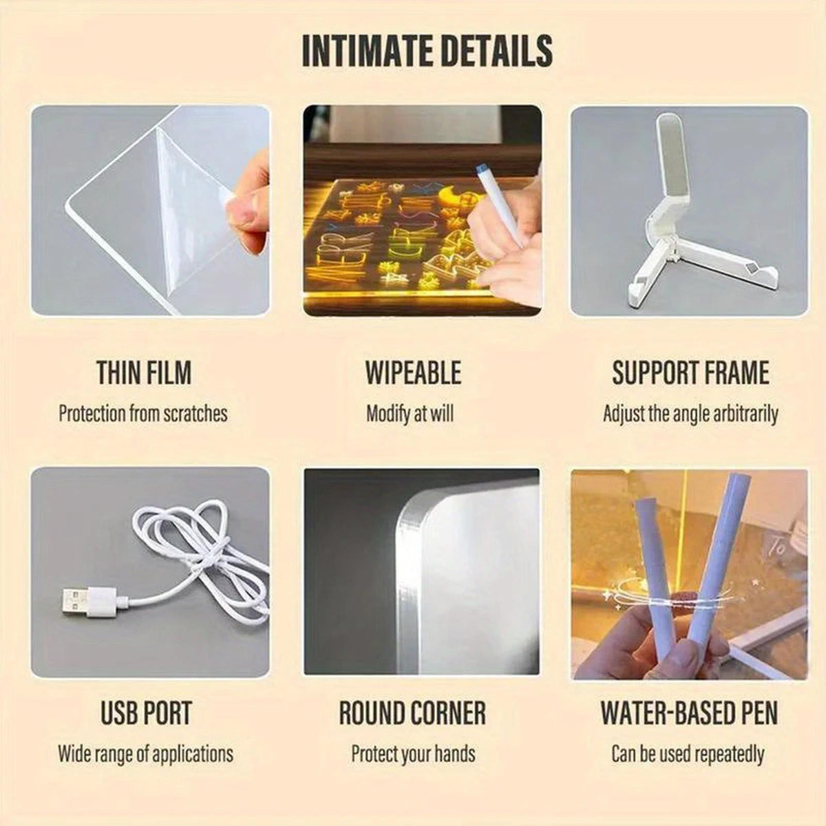 Acrylic 3D Magic Drawing Board for Kids